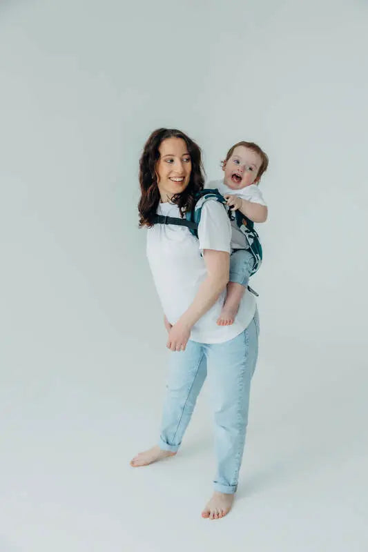 Lenny Buckle Onbuhimo PRO baby carrier, jacquard weave (100% bamboo viscose) - BIRDY - SKYWARD - Woven Baby Standard   buckle_onbu_pro_carriers    #