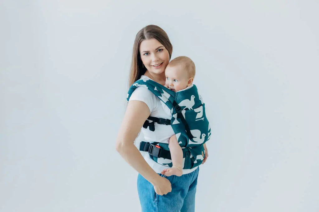 LennyLight Carrier, jacquard weave, 100% bamboo viscose - BIRDY - SKYWARD - Woven Baby Standard   lenny_light    #