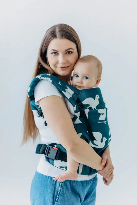 LennyLight Carrier, jacquard weave, 100% bamboo viscose - BIRDY - SKYWARD - Woven Baby Standard   lenny_light    #
