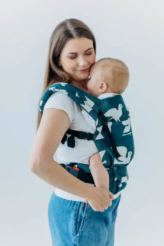 LennyLight Carrier, jacquard weave, 100% bamboo viscose - BIRDY - SKYWARD - Woven Baby Standard   lenny_light    #