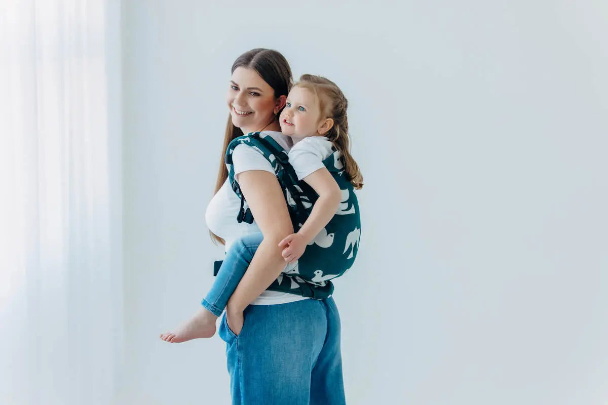 LennyPreschool Carrier, jacquard weave (100% bamboo viscose) - BIRDY - SKYWARD - Woven Baby Size - Preschool   lenny_preschool    #