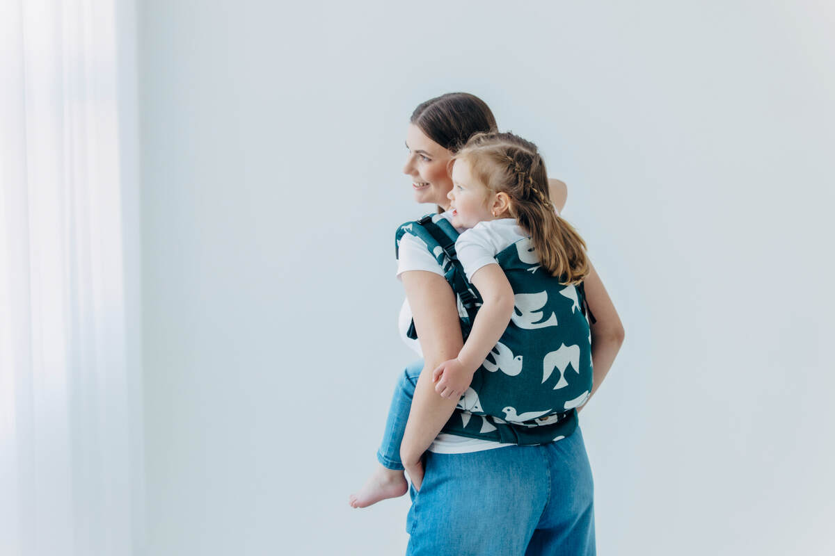 LennyPreschool Carrier, jacquard weave (100% bamboo viscose) - BIRDY - SKYWARD - Woven Baby Size - Preschool   lenny_preschool    #
