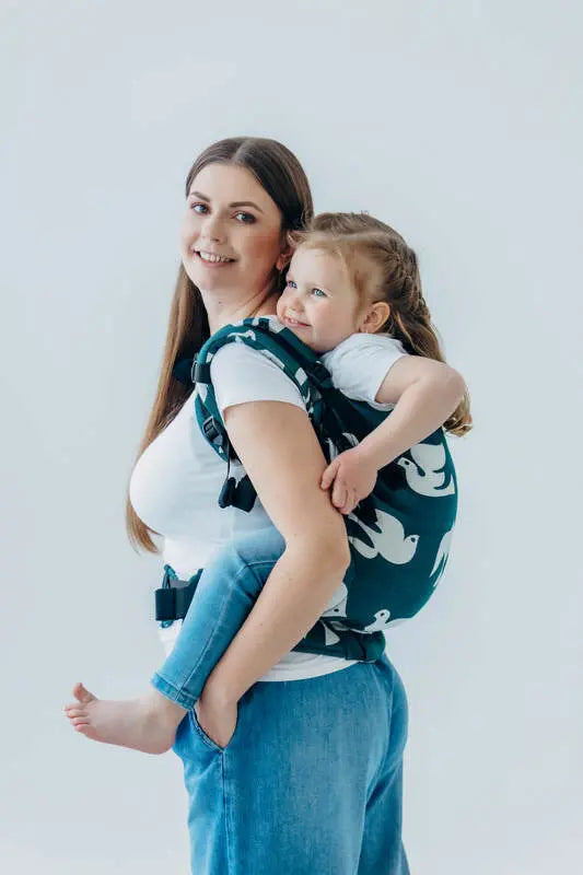 LennyPreschool Carrier, jacquard weave (100% bamboo viscose) - BIRDY - SKYWARD - Woven Baby Preschool   lenny_preschool    #