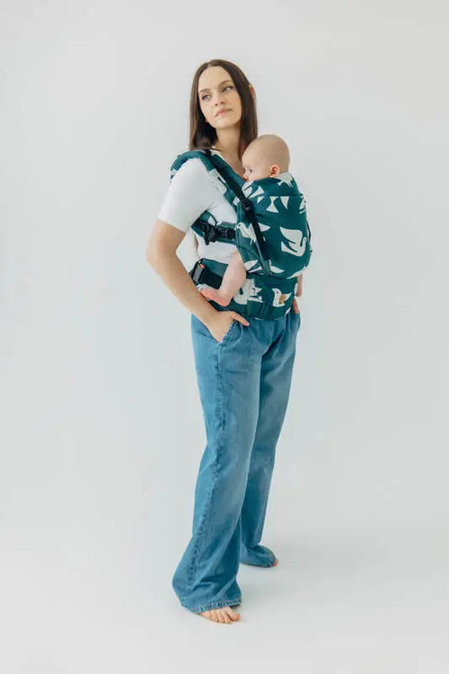 LennyUpGrade PRO Carrier, jacquard weave, 100% bamboo viscose - BIRDY - SKYWARD - Woven Baby Size - Standard   lenny_upgrade_pro    #