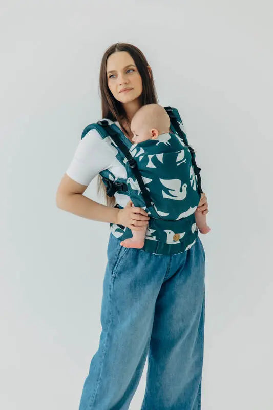 LennyUpGrade PRO Carrier, jacquard weave, 100% bamboo viscose - BIRDY - SKYWARD - Woven Baby Standard   lenny_upgrade_pro    #