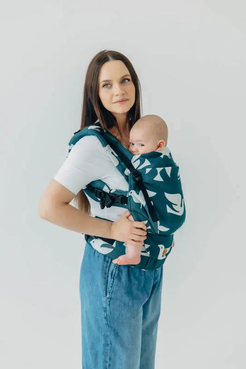 LennyUpGrade PRO Carrier, jacquard weave, 100% bamboo viscose - BIRDY - SKYWARD - Woven Baby Size - Standard   lenny_upgrade_pro    #
