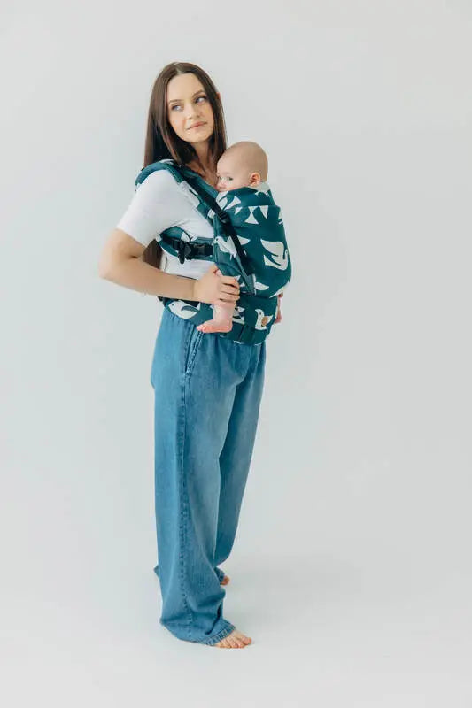 LennyUpGrade PRO Carrier, jacquard weave, 100% bamboo viscose - BIRDY - SKYWARD - Woven Baby Standard   lenny_upgrade_pro    #