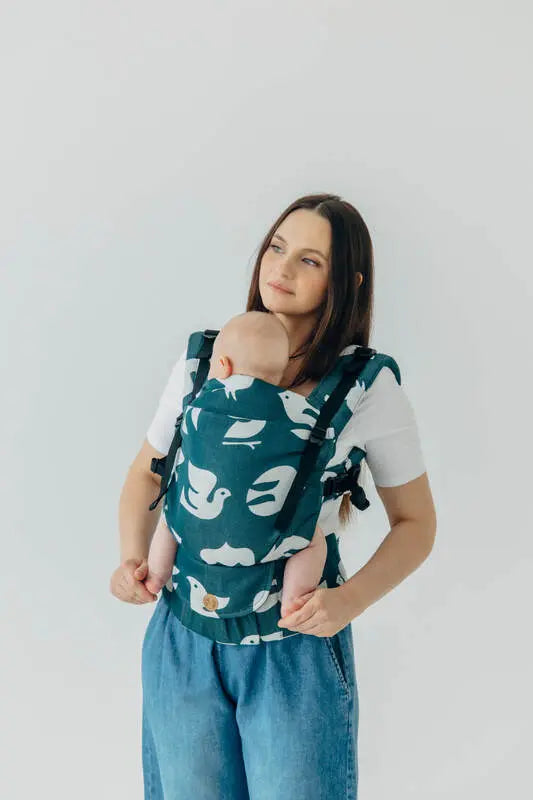 LennyUpGrade PRO Carrier, jacquard weave, 100% bamboo viscose - BIRDY - SKYWARD - Woven Baby Standard   lenny_upgrade_pro    #