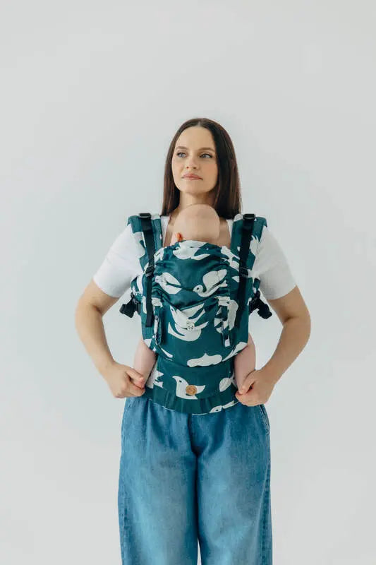 LennyUpGrade PRO Carrier, jacquard weave, 100% bamboo viscose - BIRDY - SKYWARD - Woven Baby Standard   lenny_upgrade_pro    #