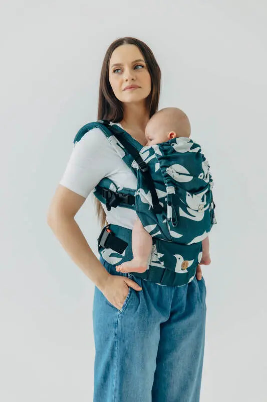 LennyUpGrade PRO Carrier, jacquard weave, 100% bamboo viscose - BIRDY - SKYWARD - Woven Baby Standard   lenny_upgrade_pro    #