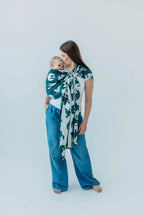 Ring Sling, Jacquard Weave (100% bamboo viscose), with gathered shoulder - BIRDY - SKYWARD - standard 1.8m - Woven Baby    ring_slings    #