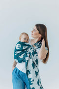 Ring Sling, Jacquard Weave (100% bamboo viscose), with gathered shoulder - BIRDY - SKYWARD - standard 1.8m