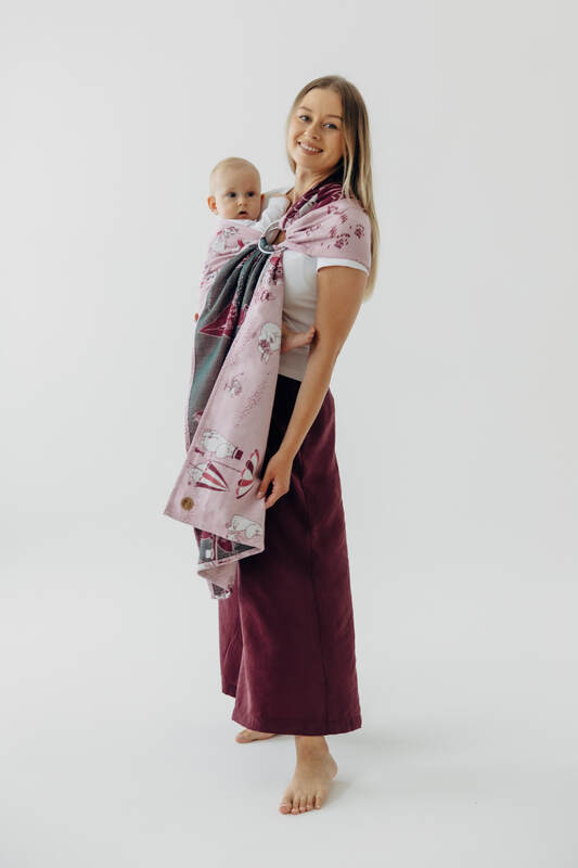 Ring Sling, Jacquard Weave (100% cotton), with gathered shoulder - MOOMINVALLEY - SHOW ME - standard 1.8m - Woven Baby    ring_slings    #