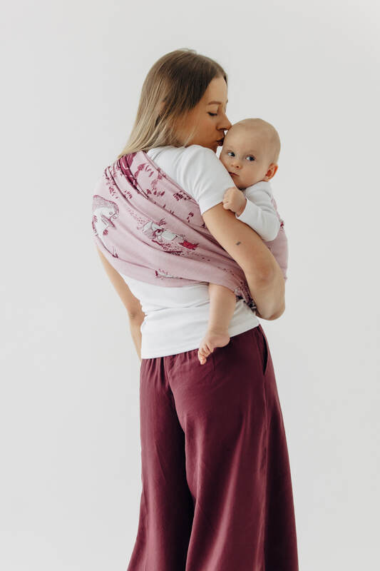 Ring Sling, Jacquard Weave (100% cotton), with gathered shoulder - MOOMINVALLEY - SHOW ME - standard 1.8m - Woven Baby    ring_slings    #