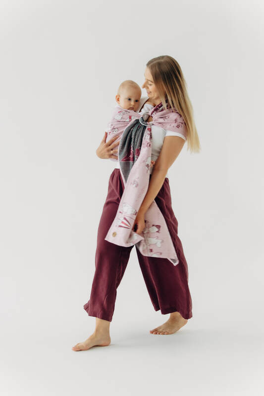 Ring Sling, Jacquard Weave (100% cotton), with gathered shoulder - MOOMINVALLEY - SHOW ME - standard 1.8m - Woven Baby    ring_slings    #