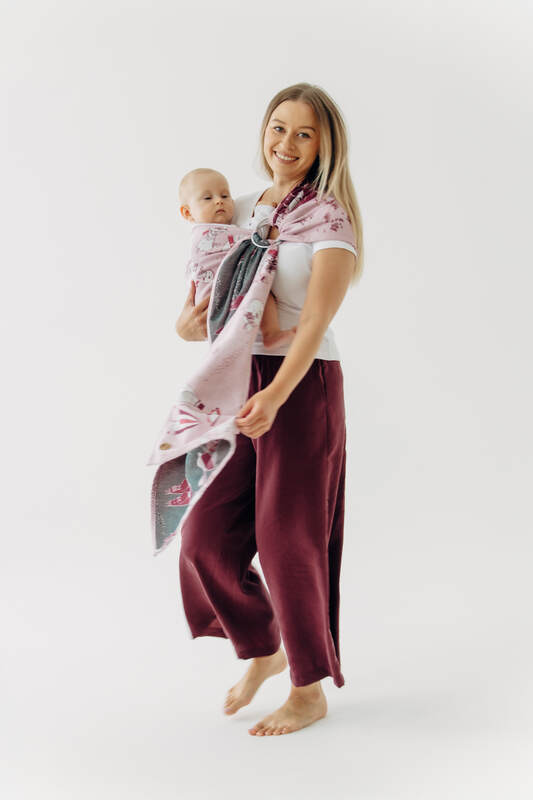 Ring Sling, Jacquard Weave (100% cotton), with gathered shoulder - MOOMINVALLEY - SHOW ME - standard 1.8m - Woven Baby    ring_slings    #