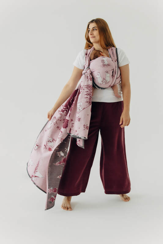 Baby Wrap, Jacquard Weave (100% cotton) - MOOMINVALLEY - SHOW ME - Woven Baby XS - 4   long_woven_wraps    #