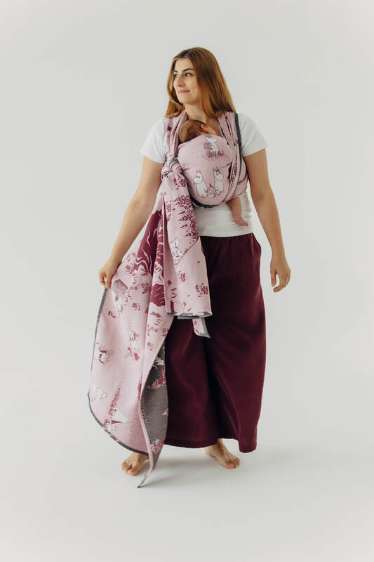 Baby Wrap, Jacquard Weave (100% cotton) - MOOMINVALLEY - SHOW ME - Woven Baby XS - 4   long_woven_wraps    #