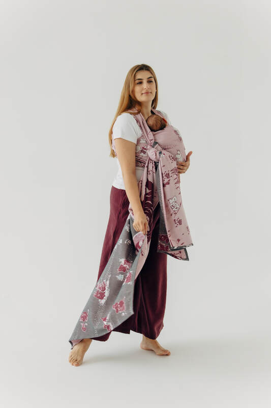 Baby Wrap, Jacquard Weave (100% cotton) - MOOMINVALLEY - SHOW ME - Woven Baby XS - 4   long_woven_wraps    #