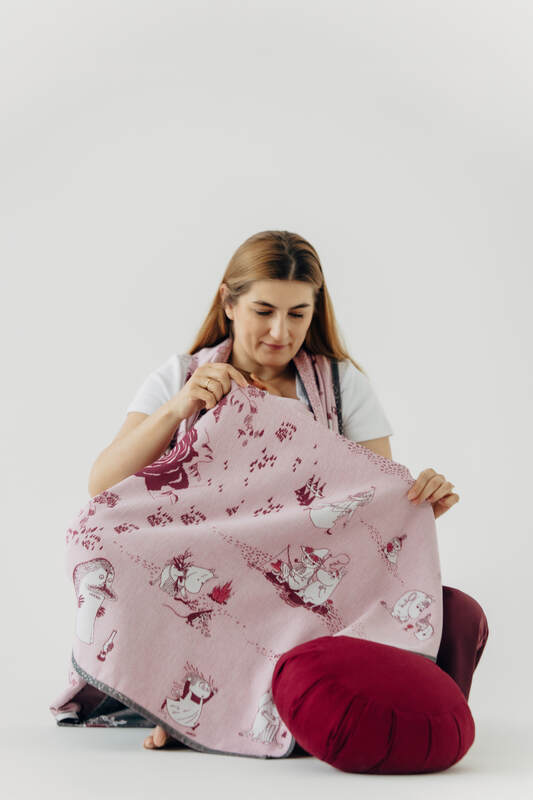 lennylamb Baby Wrap, Jacquard Weave (100% cotton) - MOOMINVALLEY - SHOW ME  long_woven_wraps  Woven Baby
