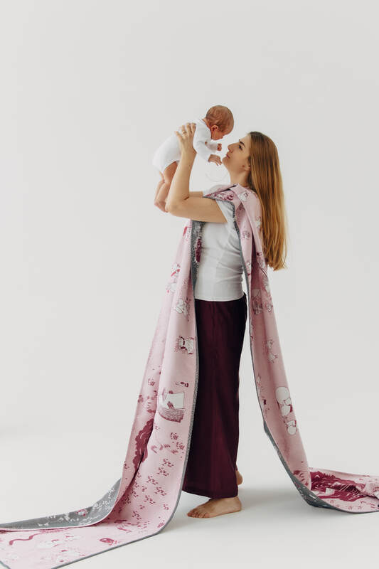 Baby Wrap, Jacquard Weave (100% cotton) - MOOMINVALLEY - SHOW ME - Woven Baby XS - 4   long_woven_wraps    #