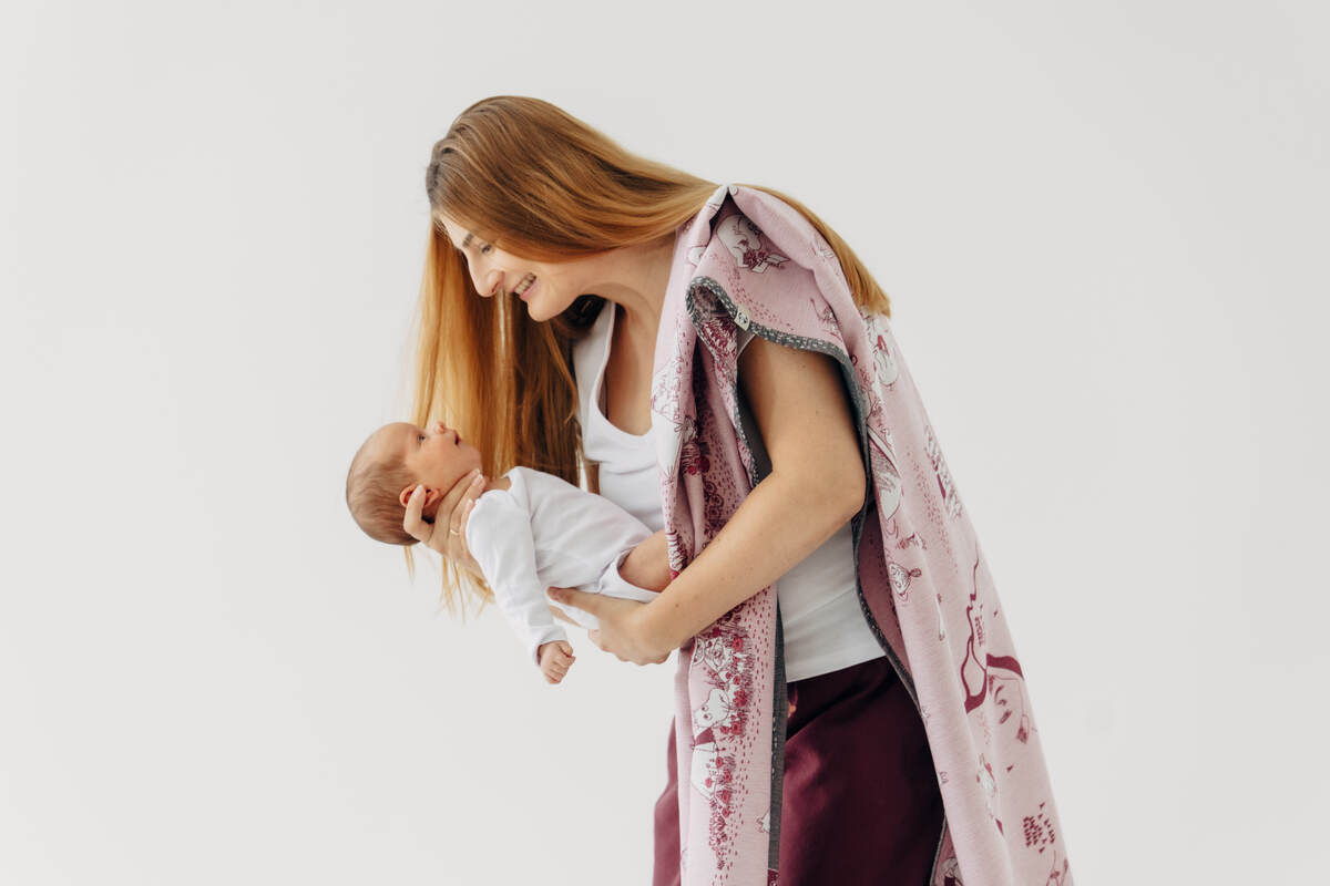 Baby Wrap, Jacquard Weave (100% cotton) - MOOMINVALLEY - SHOW ME - Woven Baby XS - 4   long_woven_wraps    #