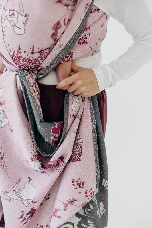 Baby Wrap, Jacquard Weave (100% cotton) - MOOMINVALLEY - SHOW ME - Woven Baby XS - 4   long_woven_wraps    #