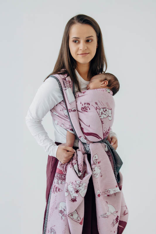 Baby Wrap, Jacquard Weave (100% cotton) - MOOMINVALLEY - SHOW ME - Woven Baby XS - 4   long_woven_wraps    #
