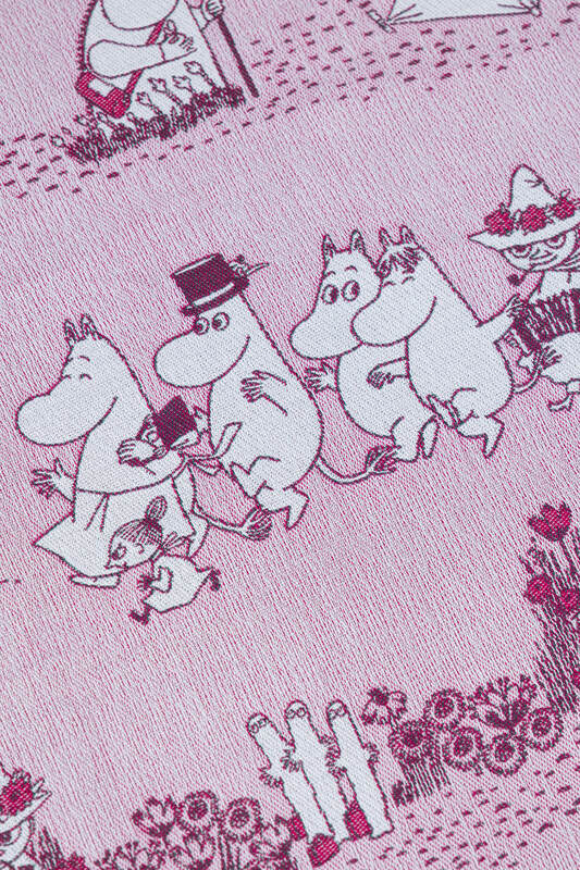 Ring Sling, Jacquard Weave (100% cotton), with gathered shoulder - MOOMINVALLEY - SHOW ME - standard 1.8m - Woven Baby    ring_slings    #