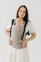 My First Baby Carrier - LennyUpGrade PRO, herringbone weave 100% cotton - LITTLE HERRINGBONE ALMOND - Woven Baby Standard   lenny_upgrade_pro    #