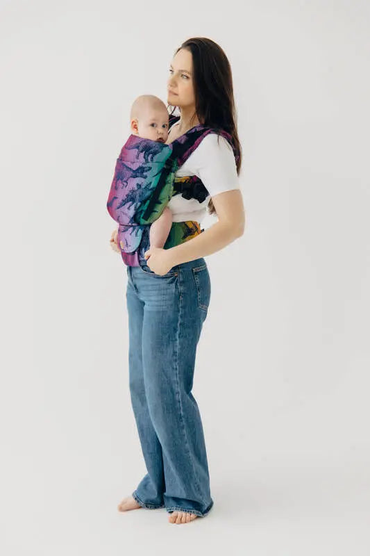 LennyUpGrade PRO Carrier, jacquard weave 100% cotton - JURASSIC - NEW ERA - Woven Baby Standard   lenny_upgrade_pro    #
