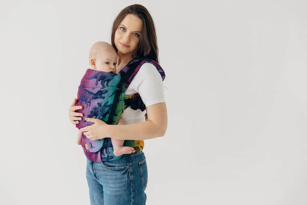 LennyUpGrade PRO Carrier, jacquard weave 100% cotton - JURASSIC - NEW ERA - Woven Baby Standard   lenny_upgrade_pro    #