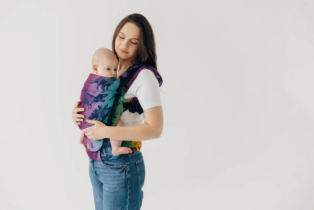 LennyUpGrade PRO Carrier, jacquard weave 100% cotton - JURASSIC - NEW ERA - Woven Baby Standard   lenny_upgrade_pro    #