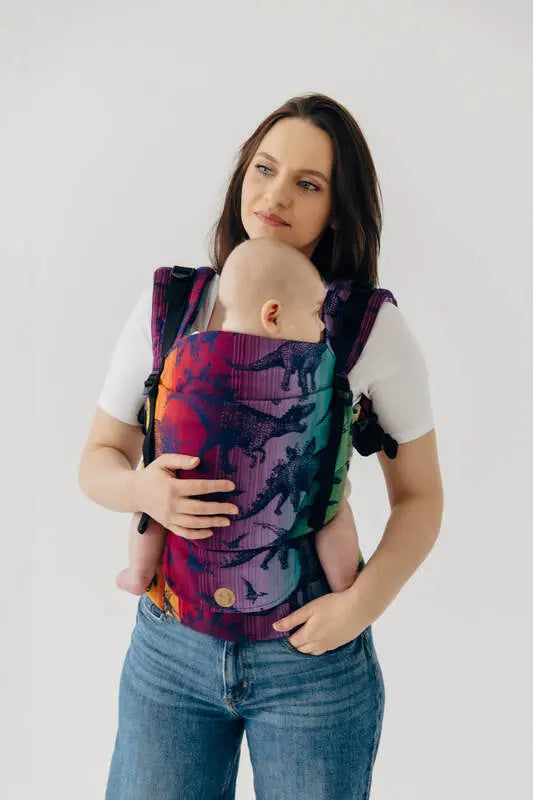 LennyUpGrade PRO Carrier, jacquard weave 100% cotton - JURASSIC - NEW ERA - Woven Baby Standard   lenny_upgrade_pro    #