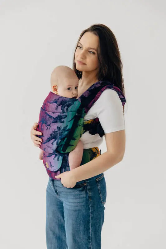 LennyUpGrade PRO Carrier, jacquard weave 100% cotton - JURASSIC - NEW ERA - Woven Baby Standard   lenny_upgrade_pro    #
