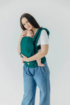 My First Baby Carrier - LennyUpGrade PRO, herringbone weave 100% cotton - EMERALD - Woven Baby Standard   lenny_upgrade_pro    #