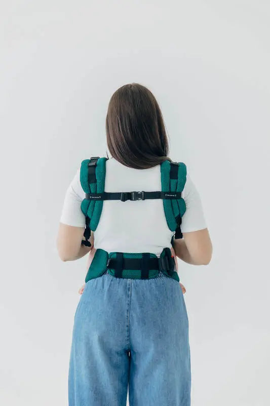 My First Baby Carrier - LennyUpGrade PRO, herringbone weave 100% cotton - EMERALD - Woven Baby Standard   lenny_upgrade_pro    #
