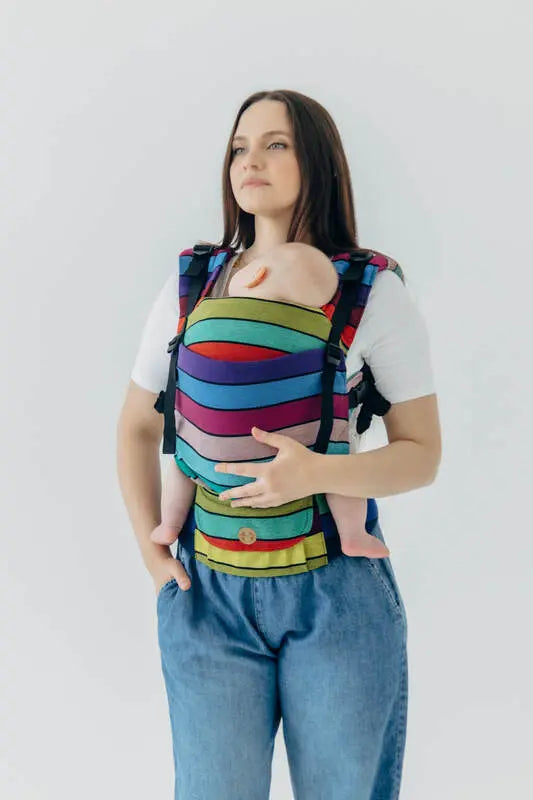 LennyUpGrade PRO Carrier, broken-twill weave 100% cotton - CAROUSEL OF COLORS - Woven Baby Standard   lenny_upgrade_pro    #