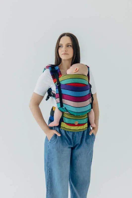 LennyUpGrade PRO Carrier, broken-twill weave 100% cotton - CAROUSEL OF COLORS - Woven Baby Standard   lenny_upgrade_pro    #