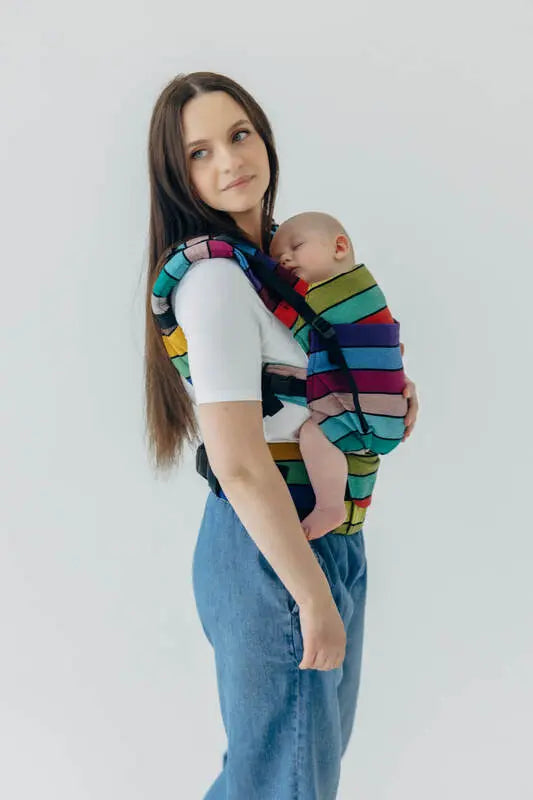 LennyUpGrade PRO Carrier, broken-twill weave 100% cotton - CAROUSEL OF COLORS - Woven Baby Standard   lenny_upgrade_pro    #