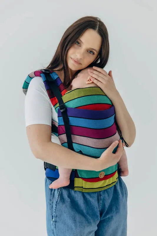 LennyUpGrade PRO Carrier, broken-twill weave 100% cotton - CAROUSEL OF COLORS - Woven Baby Standard   lenny_upgrade_pro    #