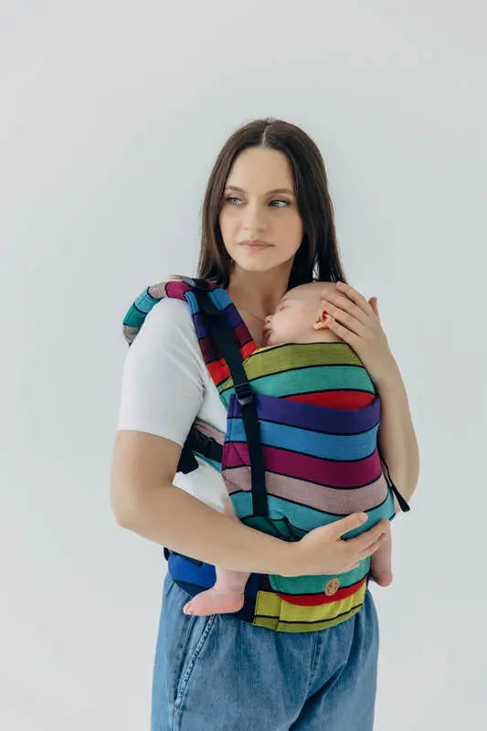 LennyUpGrade PRO Carrier, broken-twill weave 100% cotton - CAROUSEL OF COLORS - Woven Baby Standard   lenny_upgrade_pro    #