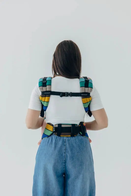 LennyUpGrade PRO Carrier, broken-twill weave 100% cotton - CAROUSEL OF COLORS - Woven Baby Standard   lenny_upgrade_pro    #