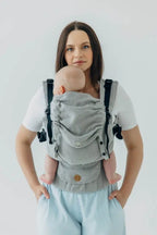 My First Carrier - LennyUpGrade PRO, herringbone weave 100% cotton - LITTLE HERRINGBONE GREY - Woven Baby Standard   lenny_upgrade_pro    #