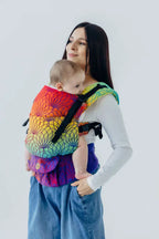 LennyUpGrade PRO Carrier, jacquard weave 100% cotton - RAINBOW LOTUS - Woven Baby Standard   lenny_upgrade_pro    #