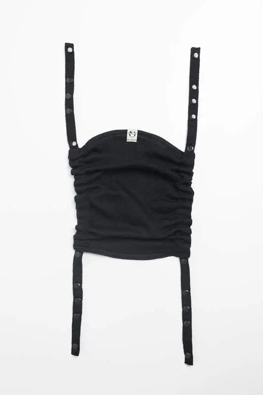 Carrier hood (100% cotton) -  LITTLE HERRINGBONE EBONY BLACK - Woven Baby    carrier_hoods    #