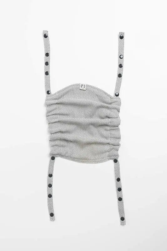 Carrier hood (100% cotton) - LITTLE HERRINGBONE GREY - Woven Baby    carrier_hoods    #