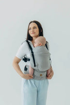 My First Carrier - LennyUpGrade PRO, herringbone weave 100% cotton - LITTLE HERRINGBONE GREY - Woven Baby Standard   lenny_upgrade_pro    #