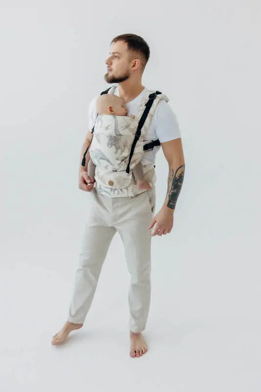 LennyUpGrade PRO Carrier, jacquard weave 100% cotton - JURASSIC - ICE DESERT - Woven Baby Standard   lenny_upgrade_pro    #
