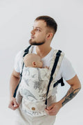 LennyUpGrade PRO Carrier, jacquard weave 100% cotton - JURASSIC - ICE DESERT - Woven Baby Standard   lenny_upgrade_pro    #